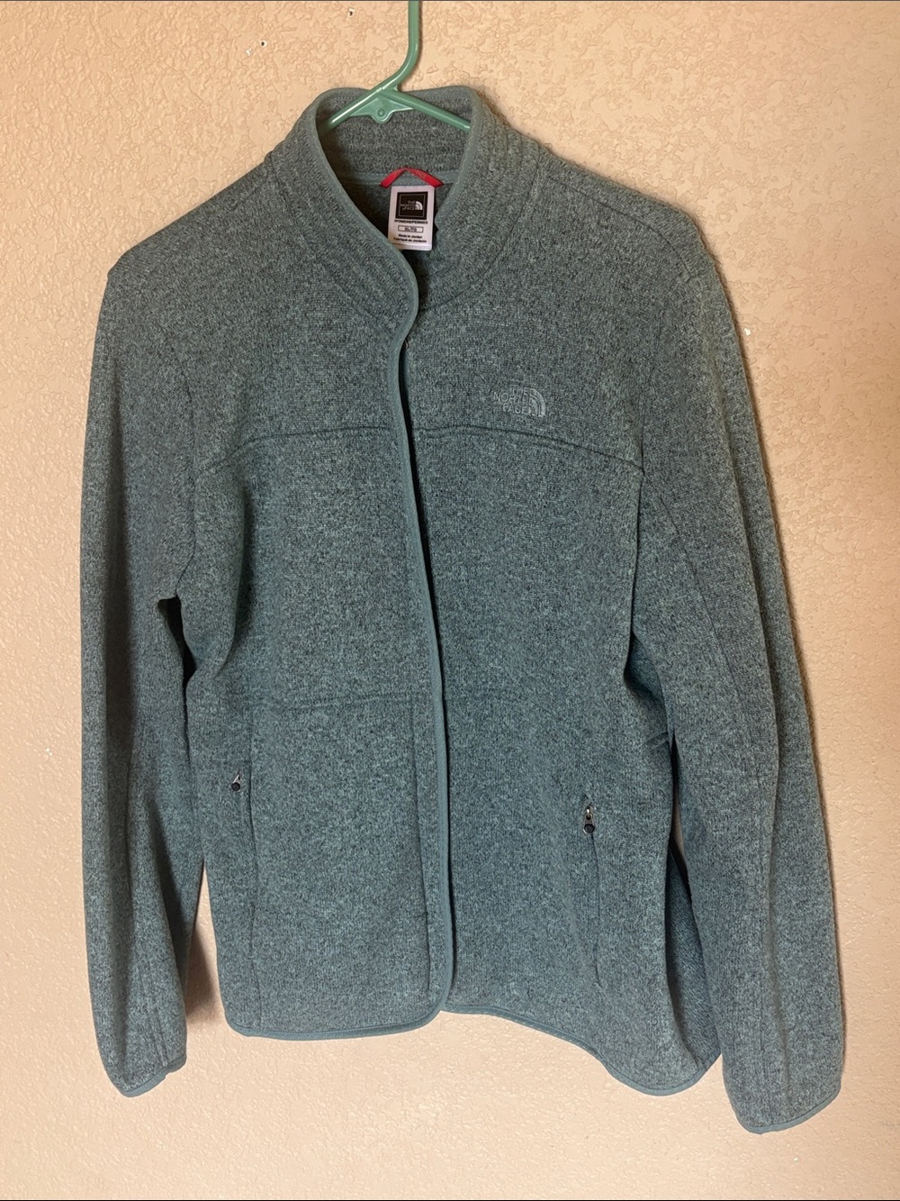 The North Face Teal Heather Full-Zip Fleece Jacket